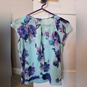 Liz Claireborne sheer dress top with built-in tank